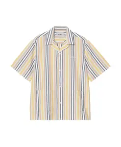 Рубашка в яркую полоску с воротником-стойкой для боулинга Carhartt Wip, бежевый