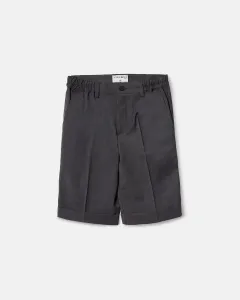 Классические шорты-бермуды для мальчиков из однотонной ткани Silbon, темно-серый