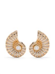 Self-Portrait серьги с кристаллами, золотой