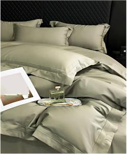 KYTGFH Комплект постельного белья однотонный гостиничный 1000tc египетский хлопок с вышивкой