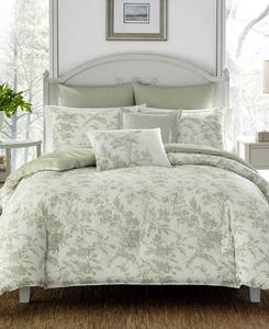 Комплект постельного белья Natalie Cotton, 3 предмета, двусторонний, размер King Laura Ashley, Green