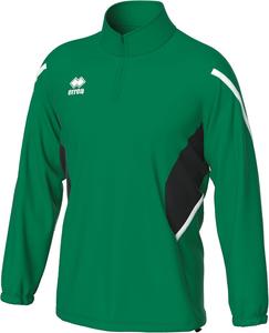 Мужская трикотажная футболка ERREA с застежкой-молнией до середины груди (CHARLES) с затягивающимися штанинами и карманами на молнии , белый/черный/зеленый