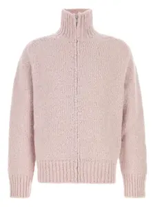Кардиган на молнии из смеси мохера Jil Sander, розовый