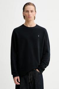 Хлопковая кофта с длинным рукавом ROWE Allsaints, черный