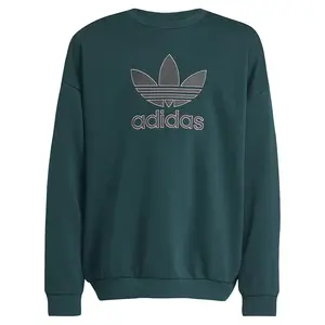 Толстовка adidas Originals Trefoil Crew, зеленый