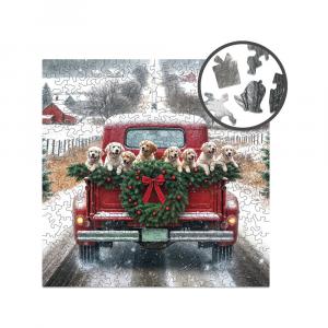 Пазл деревянный - Рождество - Путешествующие собаки - 250 шт. Milliwood