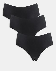 Комплект из 3 трусов-хипстеров Vero Moda черного цвета