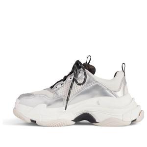Кроссовки triple s sneakers 'black white and silver double foam and mesh' Balenciaga, белый