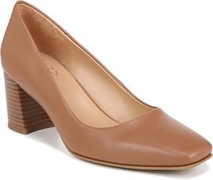 Туфли-лодочки Naturalizer для женщин, модель Warner с квадратным носком и блочным каблуком, коричневый