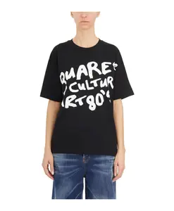 Футболка с принтом в стиле поп-музыки 80-х Dsquared2, черный