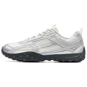 XTEP Легкие и дышащие низкие повседневные туфли Coverage, женские, серебристо-белые