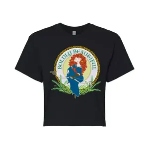 Футболка с коротким рукавом "Смелая красавица" для девочек Princess Merida Disney, черный