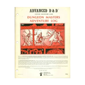 Dungeon Master's Adventure Log (2nd Printing, Wizard Logo), Advanced Dungeons & Dragons (1st Edition) - Core Books, Box Sets & Miscellaneous, мягкая обложка
