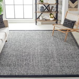 Ковер SAFAVIEH, 244 x 305 см, - коллекция Metro - большой - Ivory & Black, ручной работы из шерсти, идеально для гостиной, спальни, офиса, столовой (MET151Z)