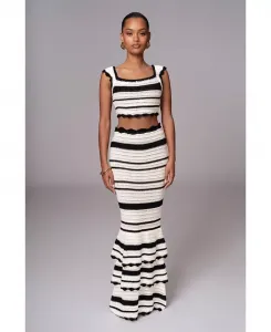 Женский комплект с юбкой Corazon и рюшами JLUXLABEL, черный