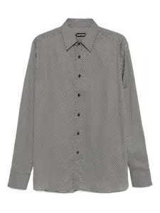 Рубашка в горох TOM FORD, черный