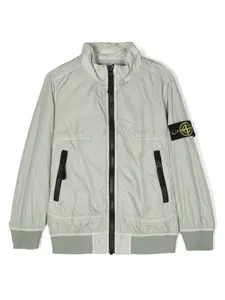 Легкая куртка с нашивкой Compass Stone Island Junior, зеленый