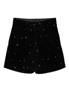 Шорты с цветочным принтом Bonpoint, черный