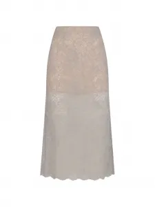 Миди-юбка из кружева ROTATE BIRGER CHRISTENSEN, серый