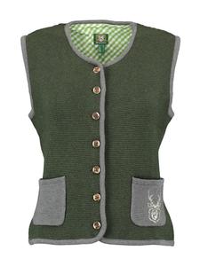 Жилет OS-Trachten Strickweste Xeniro, темно-зеленый