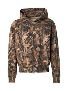 Abercrombie & Fitch Худи на молнии цвета хаки, оливковое