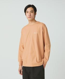 Мягкая хлопковая футболка с длинными рукавами и свободным кроем, с логотипом.