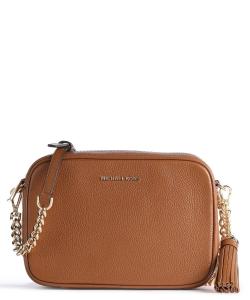 Сумка через плечо Jet Set из зерненой яловой кожи Michael Kors, коричневый