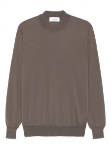 Свитер с воротником-стойкой Lardini, коричневый