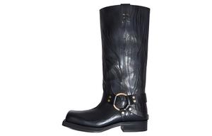 Квадратные Ботинки с Пряжкой Женские Acne Studios, Черный