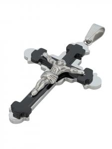 Adeliás Универсальный кулон - крест из нержавеющей стали коричневого цвета