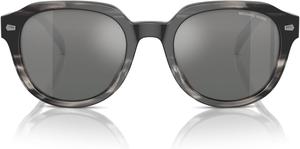 Michael Kors мужские солнцезащитные очки Mk2216u Eger Universal Fit Round, Black Horn/Grey Mirrored Gradient