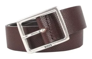 Ремень мужской из коровьей кожи 3.5cm HUGO BOSS, коричневый