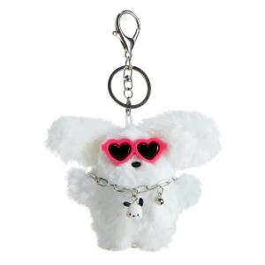 Милая рюкзак мультяшный крем собака, рюкзак подвесная сумка куклы плюшевый кулон Bowl