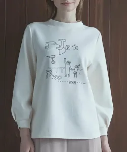 Пуловер с вышивкой и иллюстрацией Studio Picone, цвет White(090)