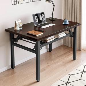 Стол компьютерный 100x60 см складной, двухуровневый, черный, без сборки