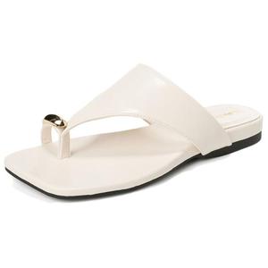 Резиновые износостойкие тапочки-слайды женские City camel, White