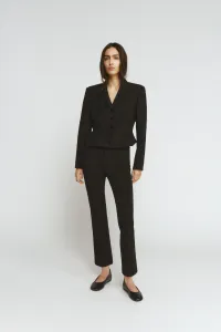 Короткий пиджак из коллекции zw с декоративной строчкой Zara, черный