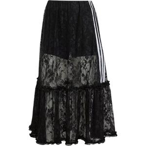 Юбка с кружевом Adidas Originals, черный
