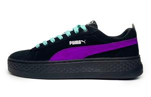 Кроссовки Puma Smash Platform Skateboarding Shoes Women's Low-top Purple/black, фиолетовый