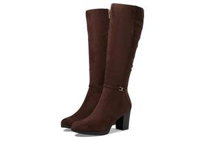 Anne Klein Rya Женские темно-коричневые сапоги для верховой езды до колена с миндалевидным носком