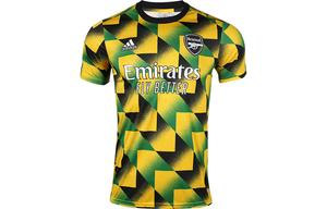 Предматчевая майка ФК «Арсенал» азиатские размеры Adidas, желтый/зеленый/черный