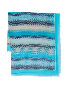 Шарф с узором зигзаг Missoni, синий