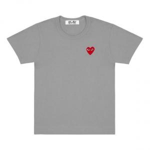 Футболка heart logo tee 'grey' Comme Des Garcons Play, серый