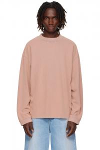 Acne Studios Розовая футболка с круглым вырезом