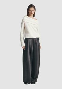 Брюки Massimo Dutti WIDE-LEG VOLUMINOUS WITH DARTS, Black