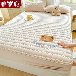 Yalu Простыня на резинке 150х200 см, хлопковая, стеганая, дышащая, цвет Benbenxiong - Milk Coffee