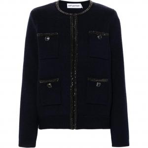 Автопортрет, украшенный вязаным кардиганом Self-Portrait, marine синий