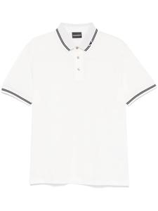 Рубашка поло с логотипом Emporio Armani, белый