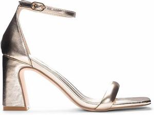 Велюровые сандалии Velma в светло-золотом металлике CL by Laundry