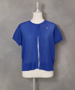 Прозрачное плиссированное болеро с коротким рукавом Studio Picone, цвет Blue(065)